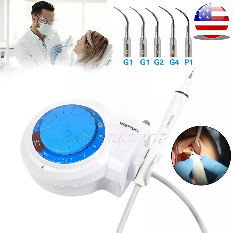 SEASKY Dental Portable Ultrasonic Piezo Scaler & 5*Tips fit EMS SKYSEA USA