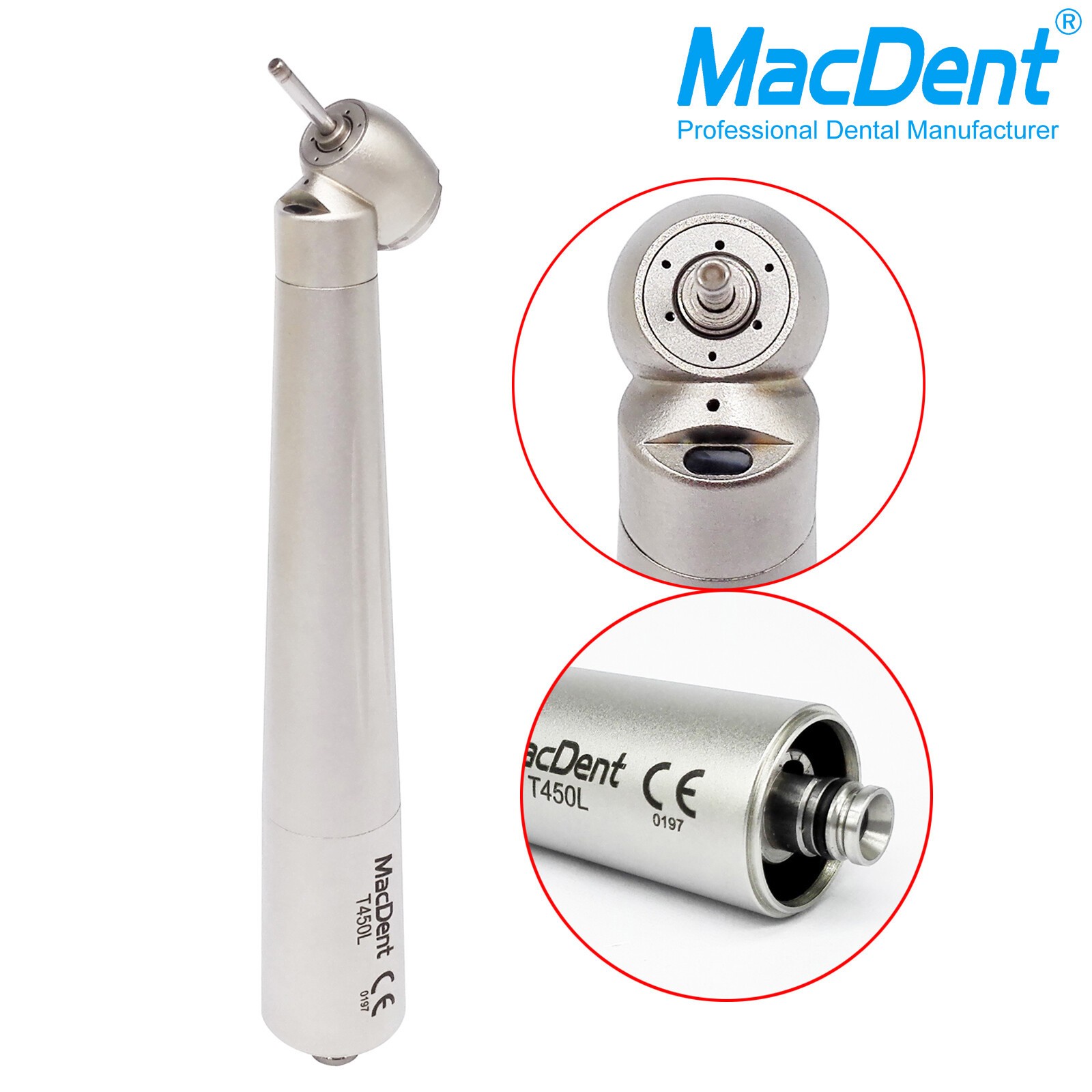 MacDent Dental 45° Surgical LED High Speed Handpiece For KaVo MULTIflex NSK PTL