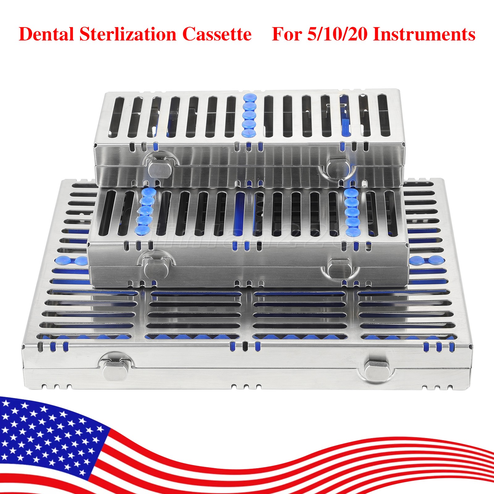 Sterilization Tray Box Case Disinfection Box SS for 5 10 20 Surgical Instruments
