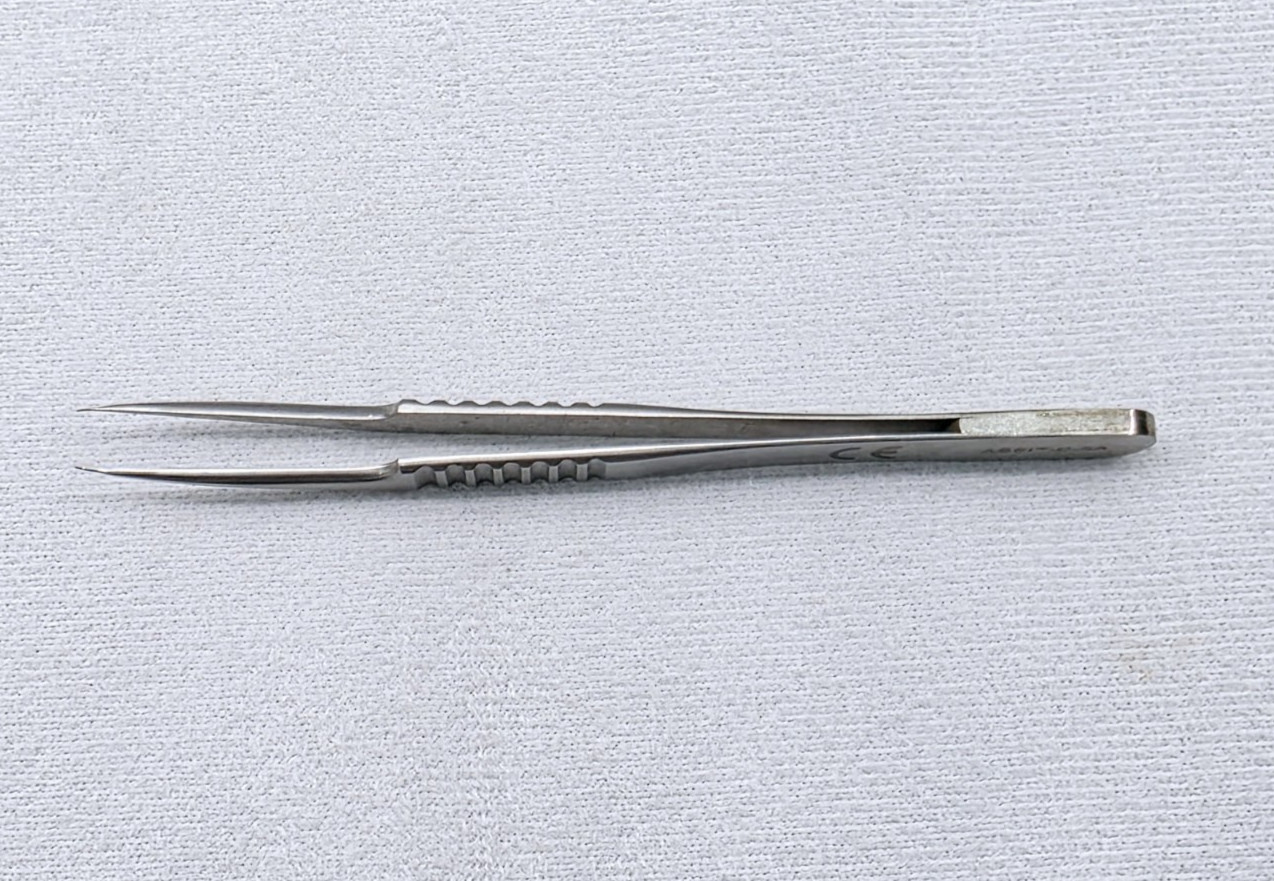 ASSI ASSI.D5A Vessel Dilator Forceps 11cm Angulated 0.3mm Tip Surgical