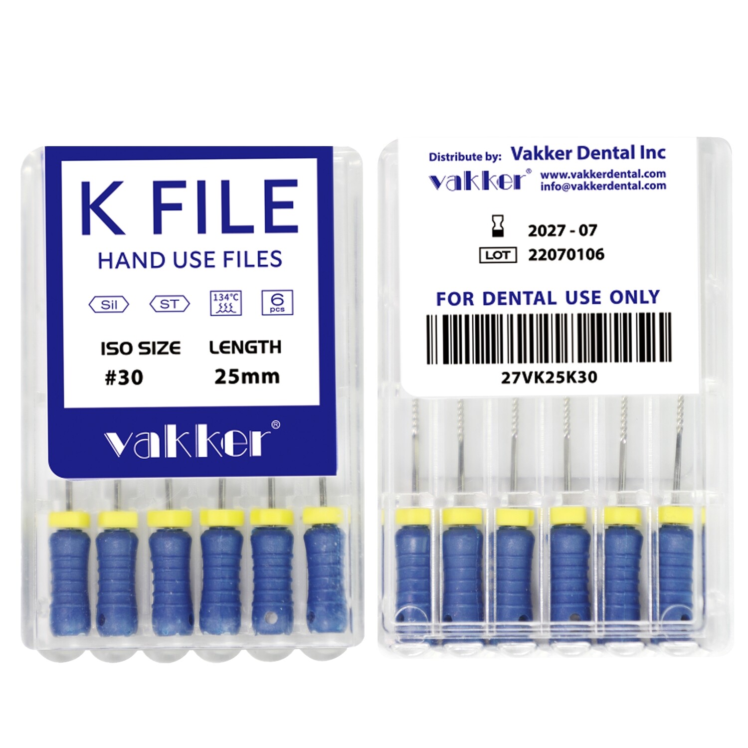 VakkerDental Endodontic K Files Root Canal Hand Use K-Files for Endo Motor