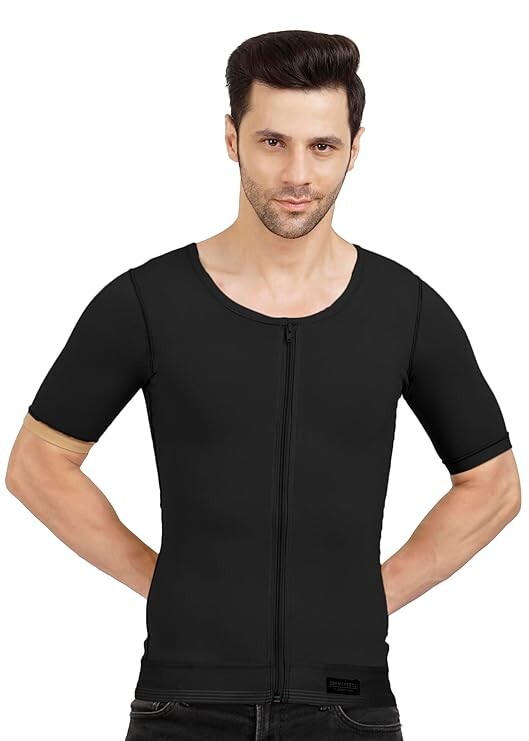Gynecomastia Medical Compression Vest with Short Sleeve || MODERATE COMPRESSION