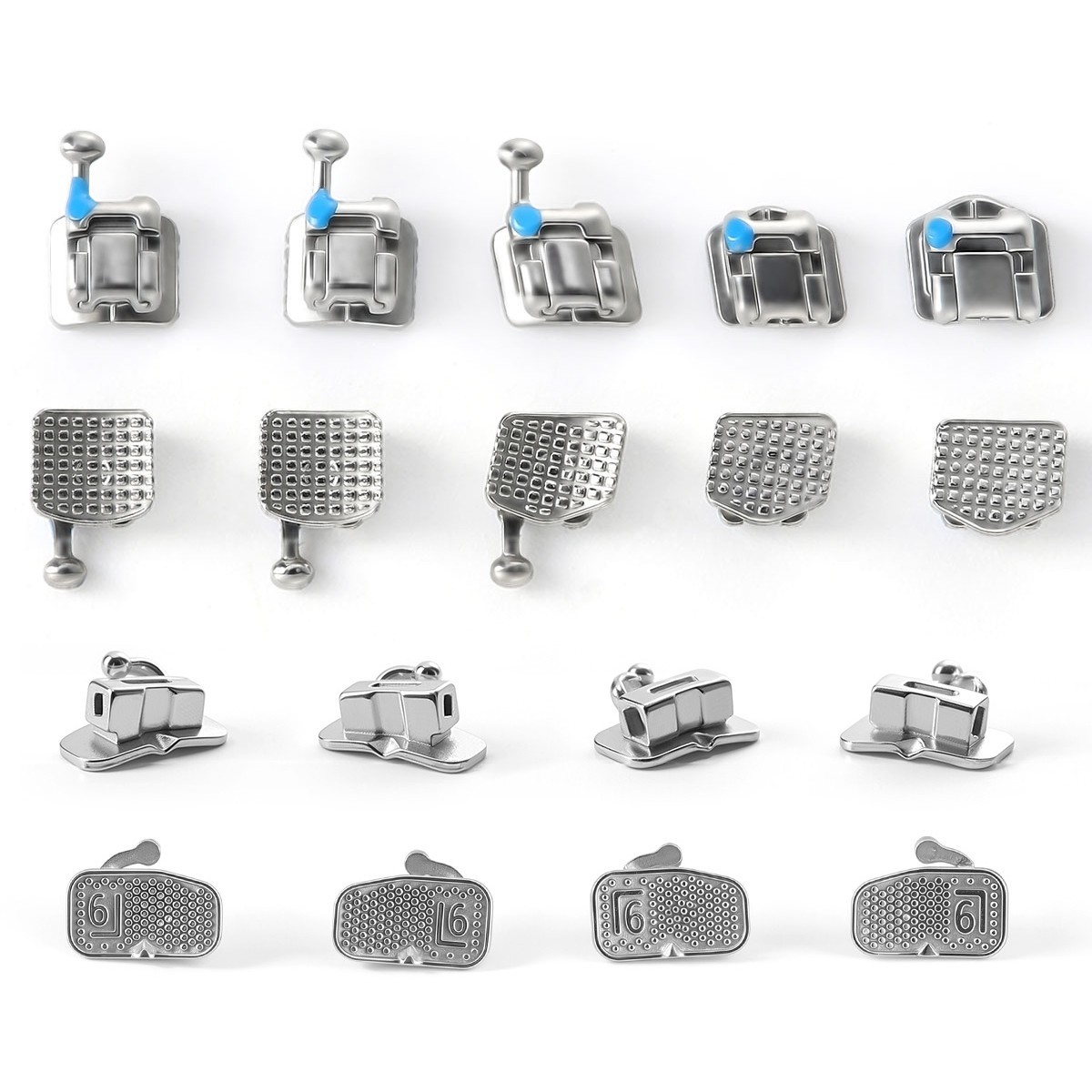 24pcs AZDENT Dental Ortho MIM Self Ligating Bracket Mini Roth.022 Hooks 345