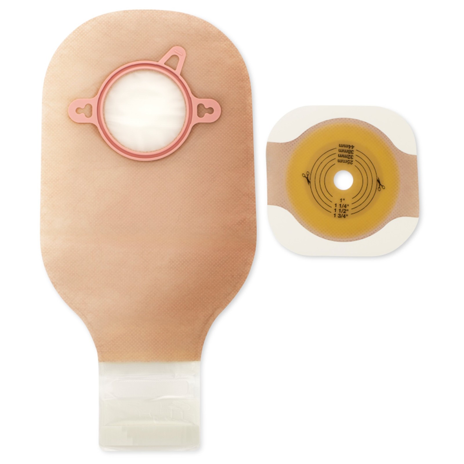 Hollister New Image 19353 Two-Piece Ileostomy/Colostomy Pouch, 57mm Flange, Gree