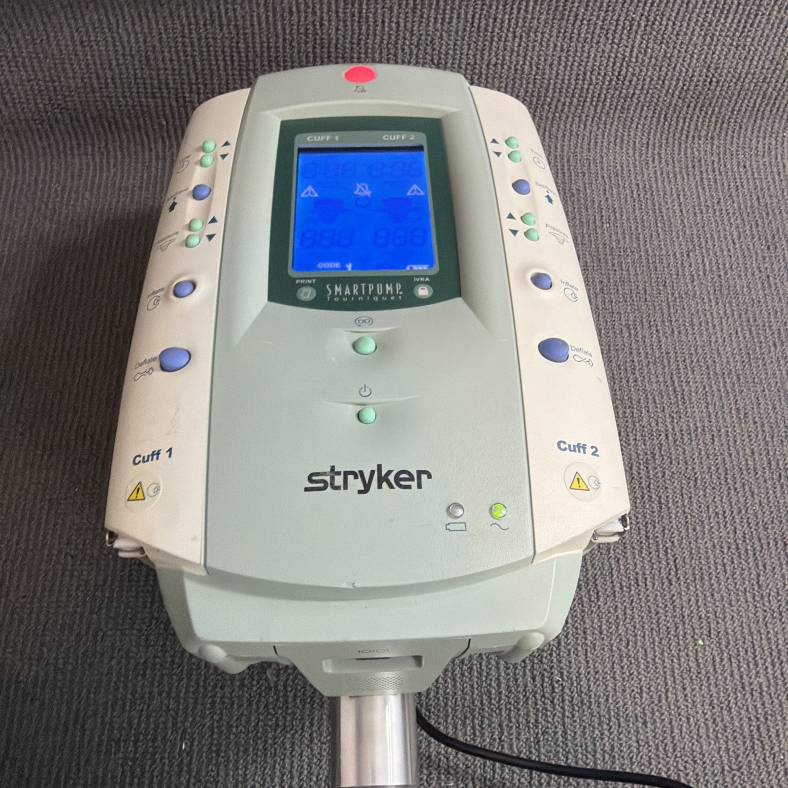 Stryker Smart Pump Dual Channel Tourniquet W/ Power Cord For Parts Read Descript