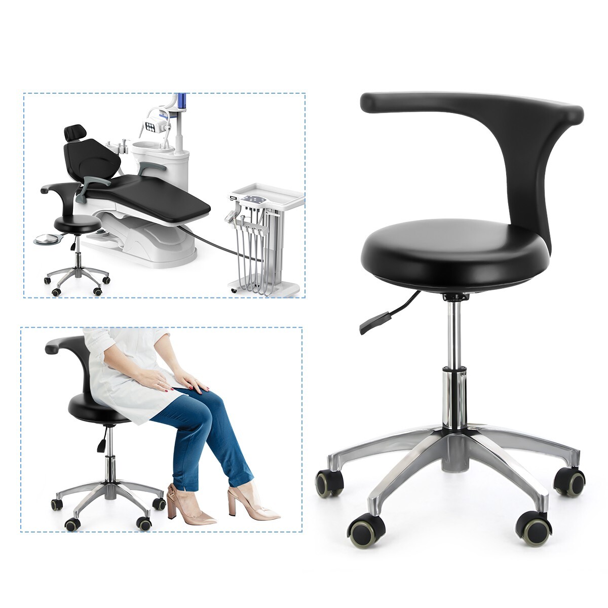 Dental Unit Chair Integral Computer Controlled DC / Mobile Delivery Unit 4 Hole