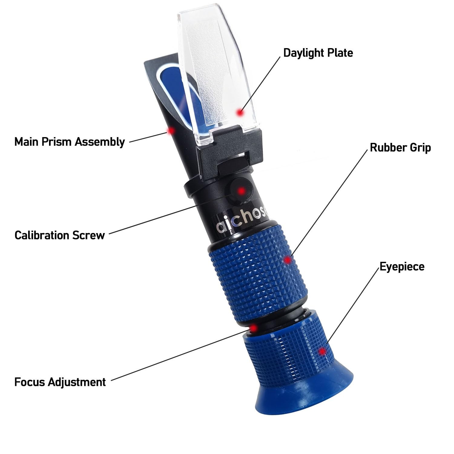 Aichose 0-80% Brix Meter Refractometer for Measuring Sugar Content Blue-black