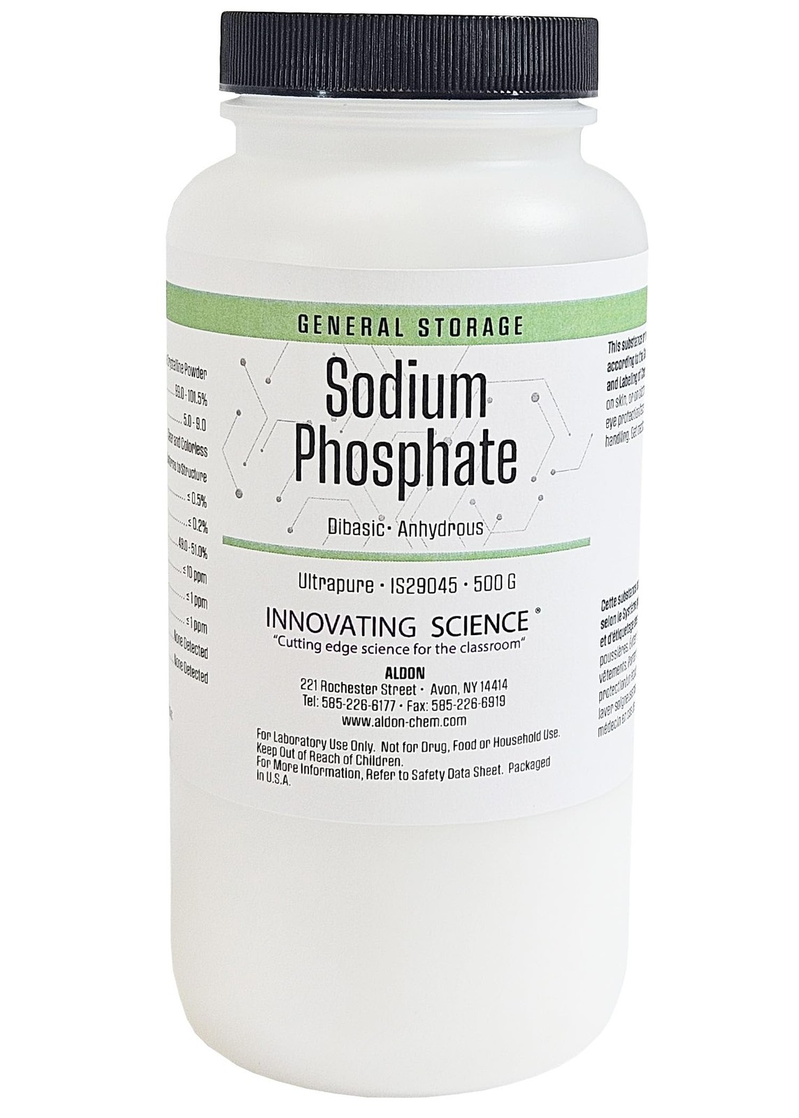 Innovating Science Ultrapure Sodium Phosphate Dibasic Anhydrous, 500g | High-…