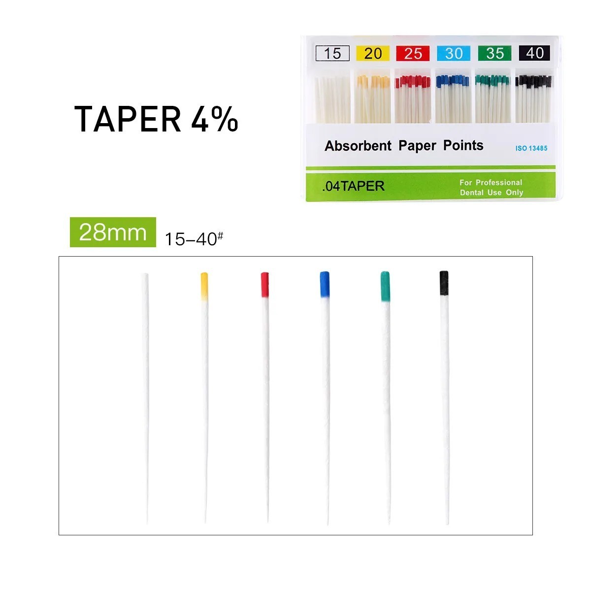 Dental Endo Root Canal Gutta Percha Points / Absorbent Paper Points Taper 0.02