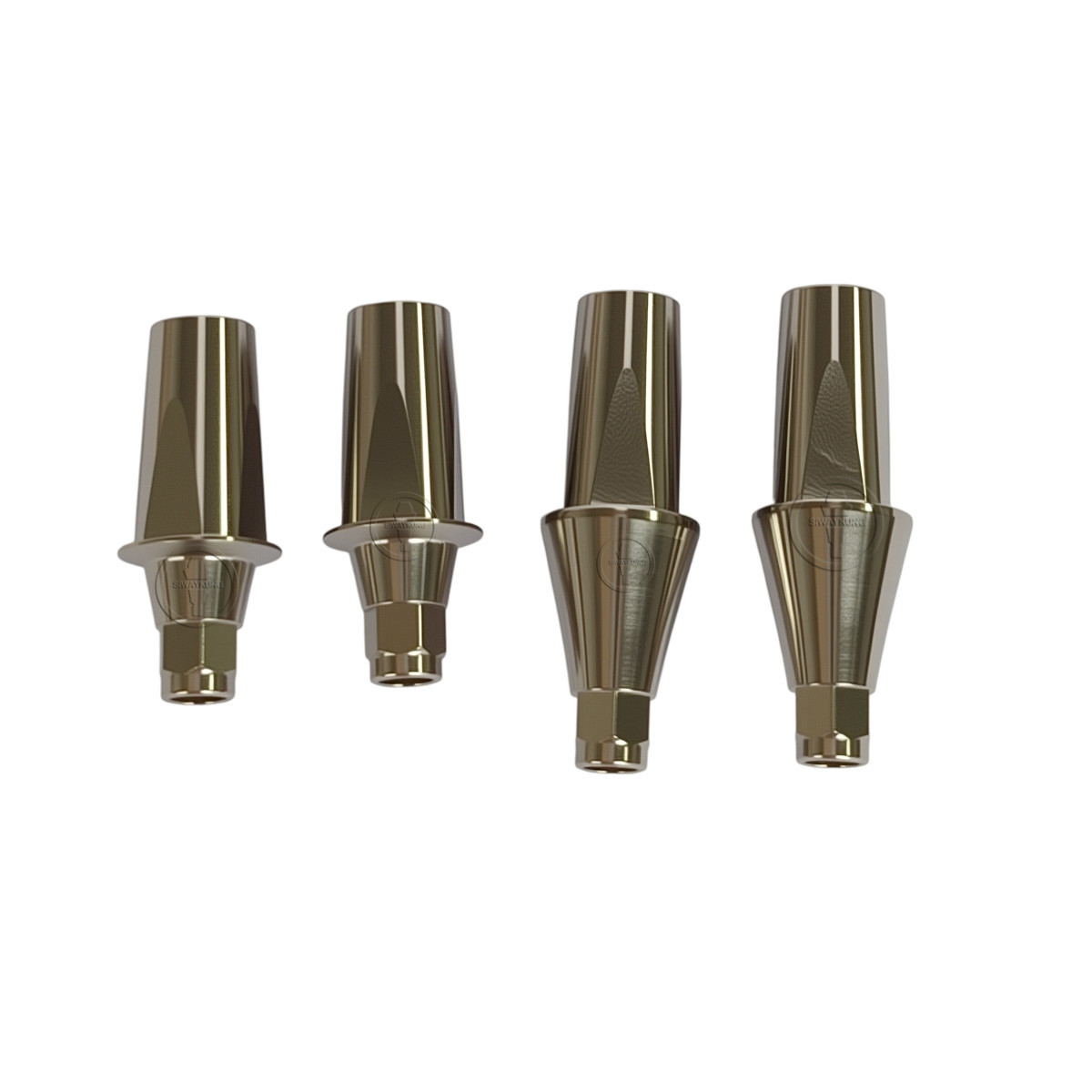5 pcs Titanium straight abutment fit to ICX platform D5.0 with screw