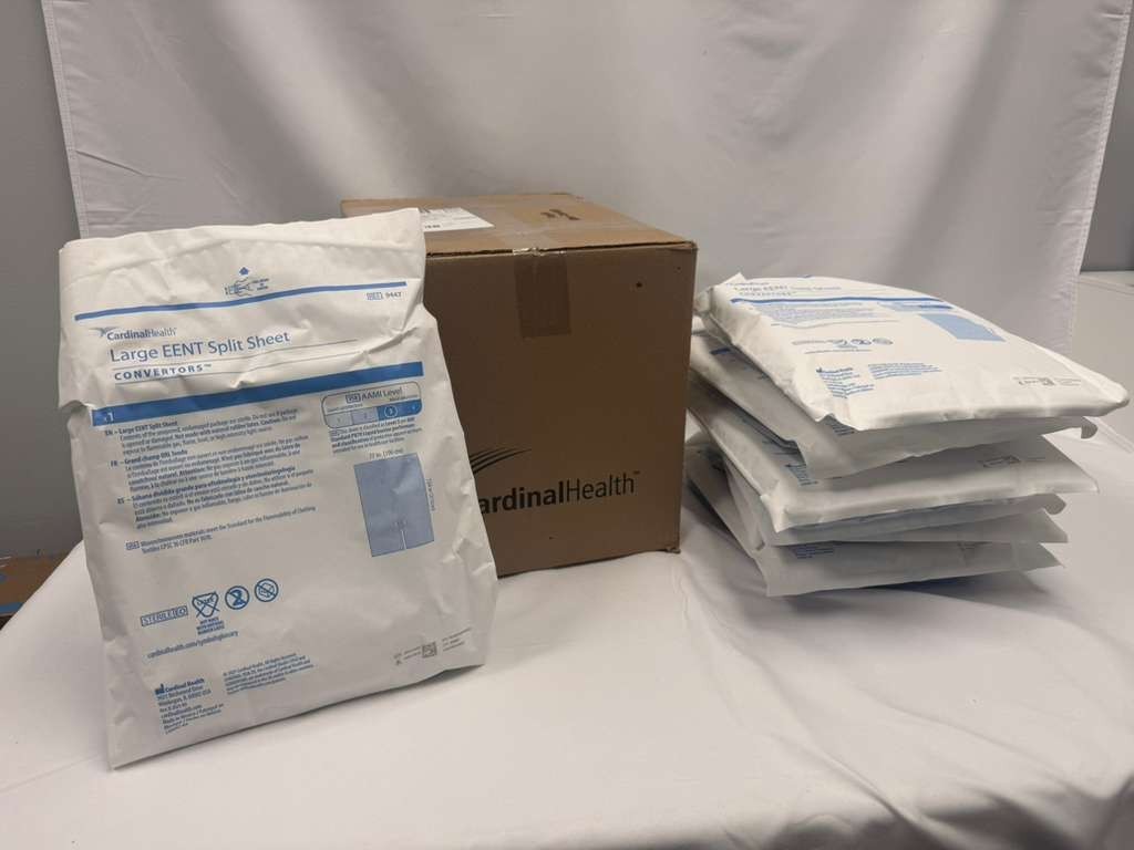 Cardinal Health EENT Split Sheet 9447 Sterile AAMI Level 3 7 Pack Box