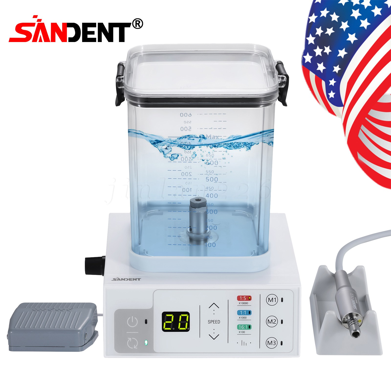 Dental LED Brushless Electric Micro Motor with Water Tank For Practice E-Type