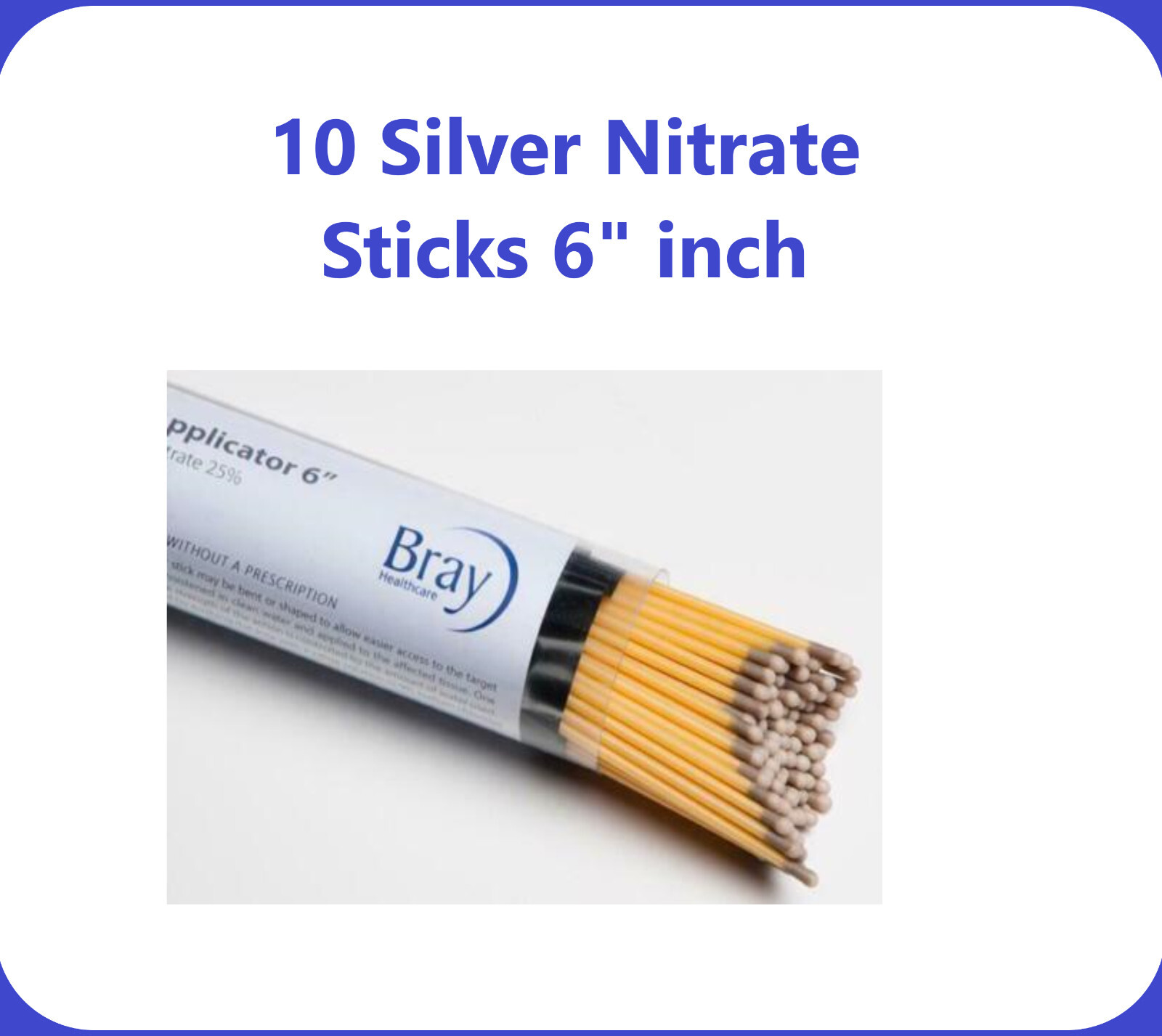 10 Silver Nitrate Sticks 6″ Caustic Individual Sticks, Double Dipped Exp 2027