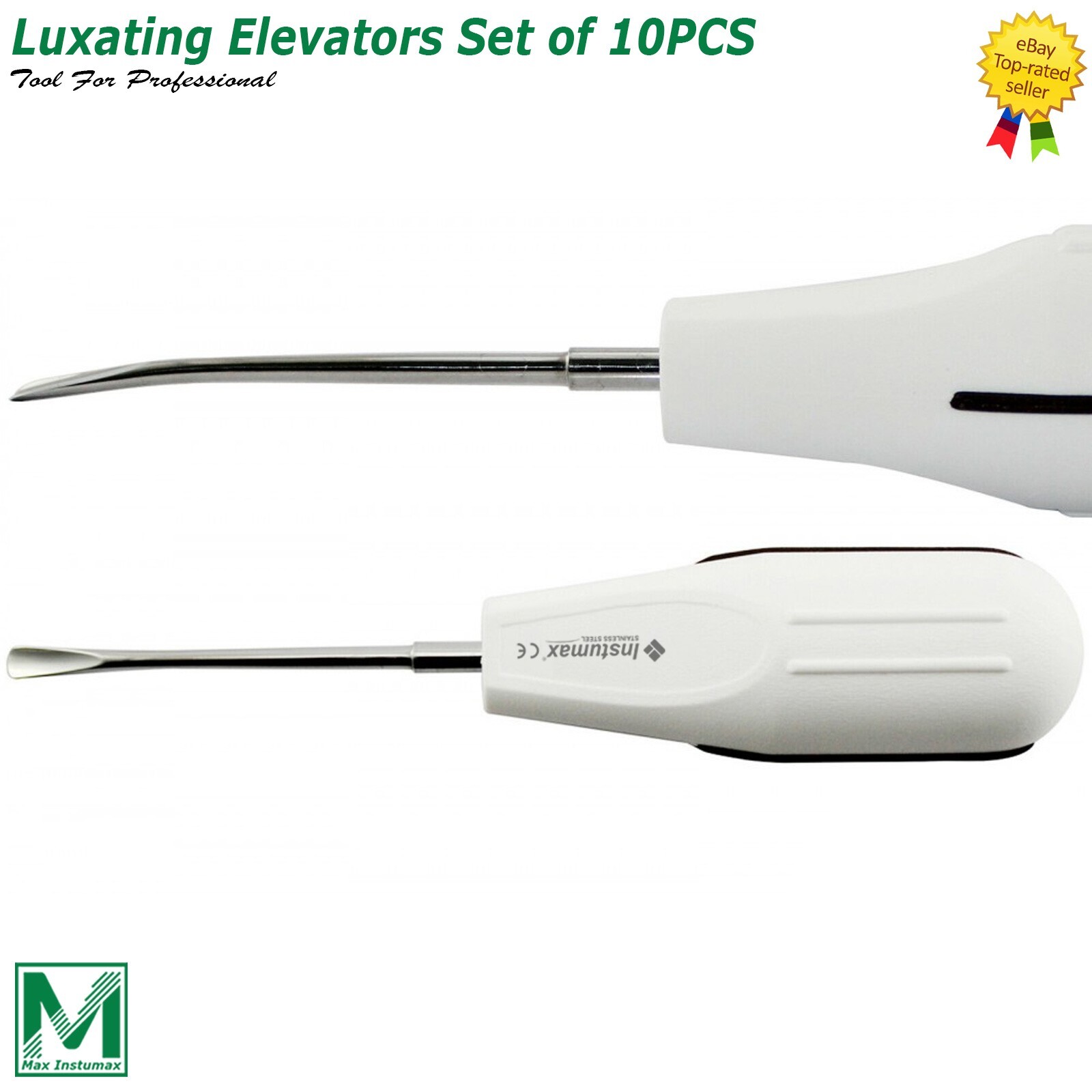 10 PCS White Dental Root Elevators Oral Surgery PDL Luxating Tooth loosening