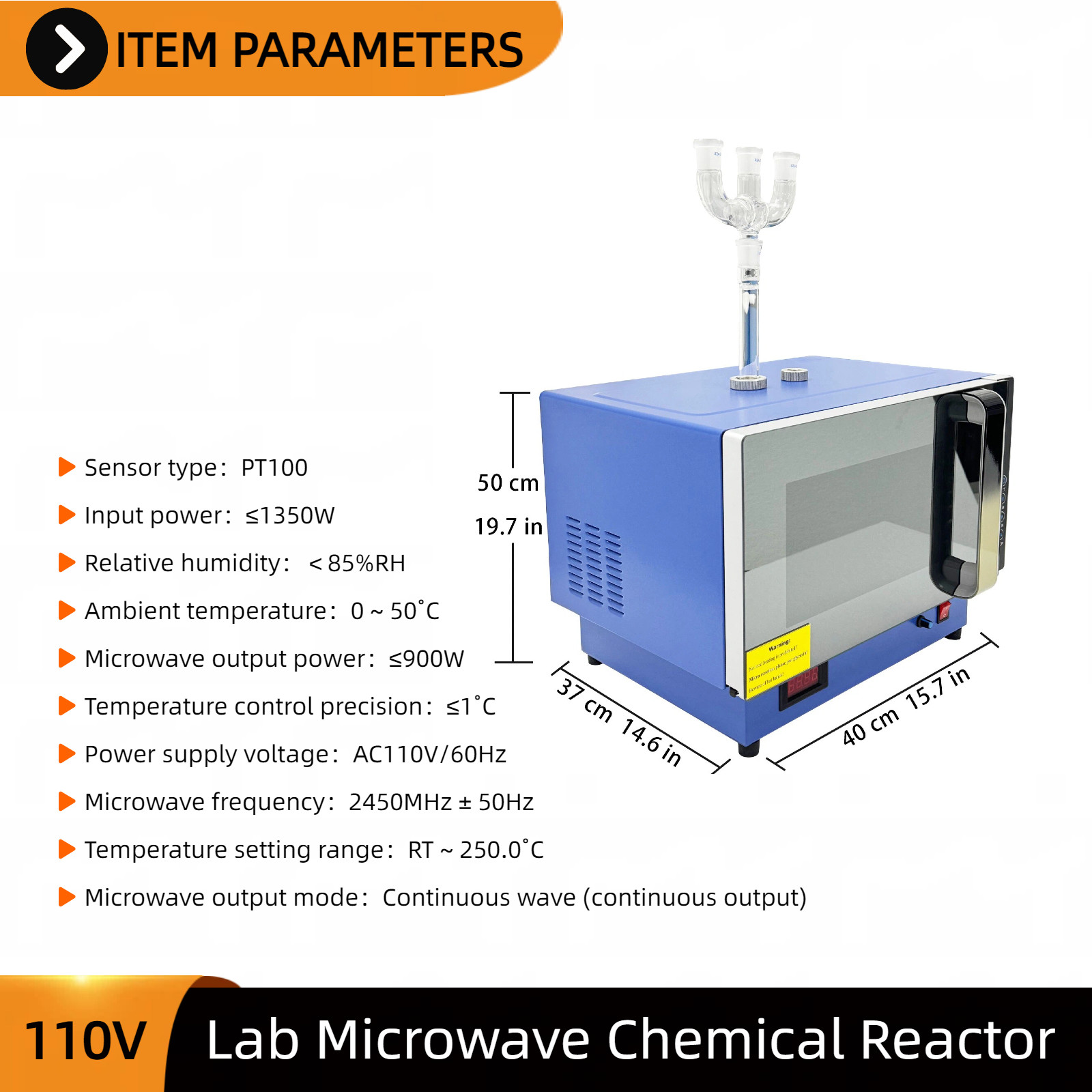 Lab Continuous Microwave Chemical Reactor 110V 30-segment Temperature Control