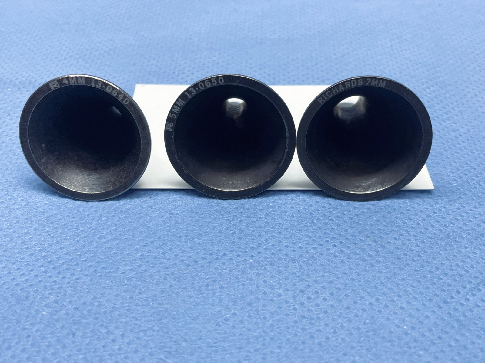 Richards Specula Set, Ebony Finish, Sizes 4mm, 5mm and 7mm