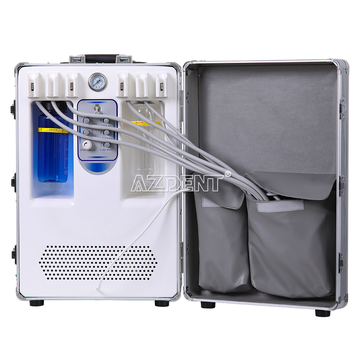Portable Dental Delivery Unit Suction System Air Compressor 4Hole /Folding Chair