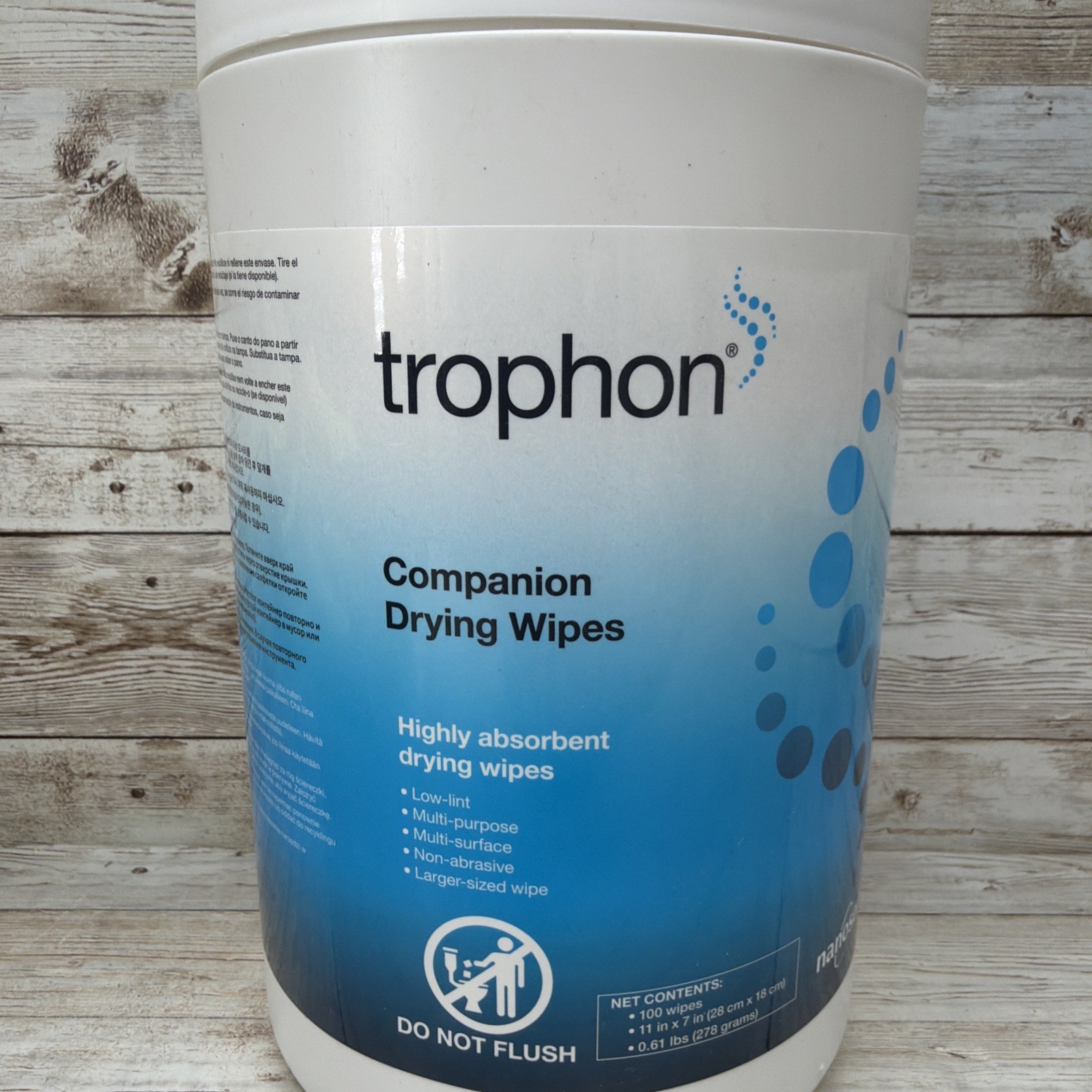 Nanosonic Trophon Companion Drying Wipes Highly Absorbent N00113, 100 wipes