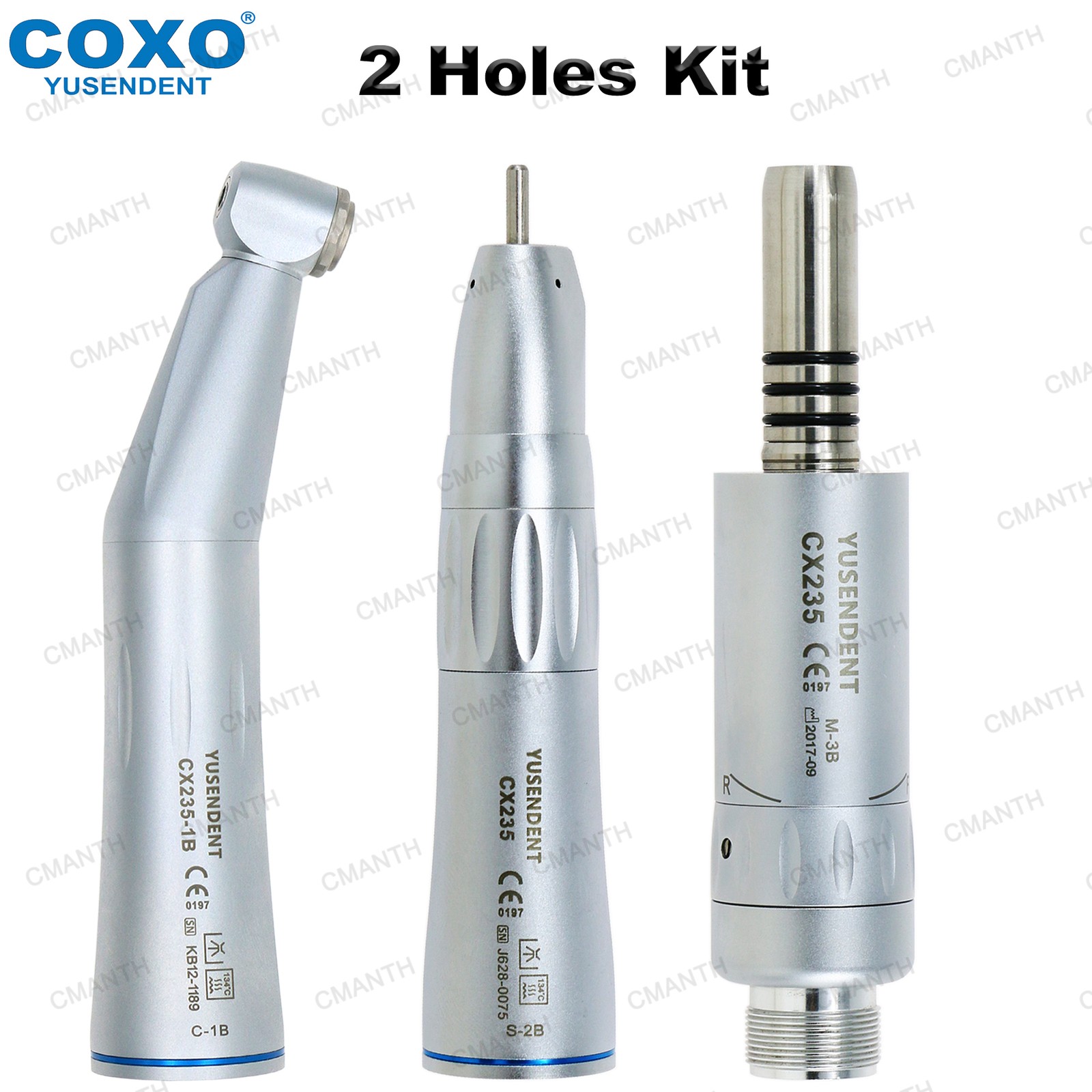 COXO Dental Contra Angle Straight Handpiece Fiber Optic 1:1 Inner Channel E Type