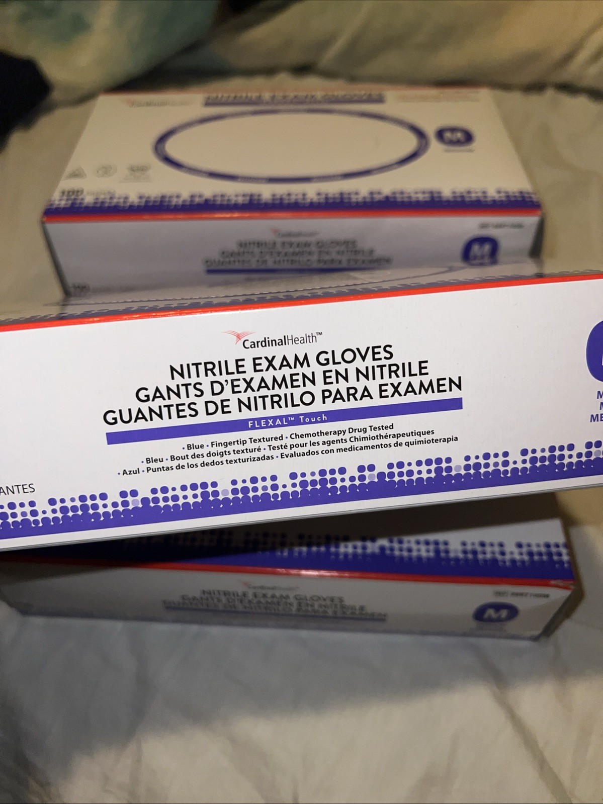 Cardinal Health Flexal Touch Nitrile Exam Gloves Medium Powder-Free Chemotherapy