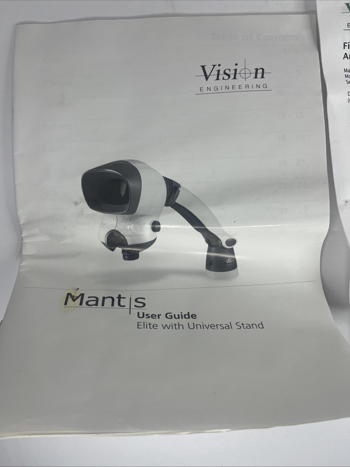 Vision Engineering ORIGINAL MANTIS STEREO MICROSCOPE with Flexible Stand