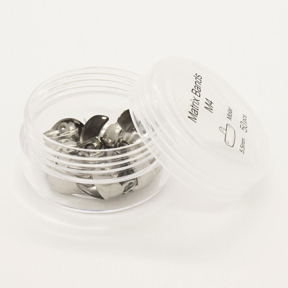 100 Dental Metal Matrices Sectional Matrix Refill Soft Band 5.5mm M4 Tall Molar
