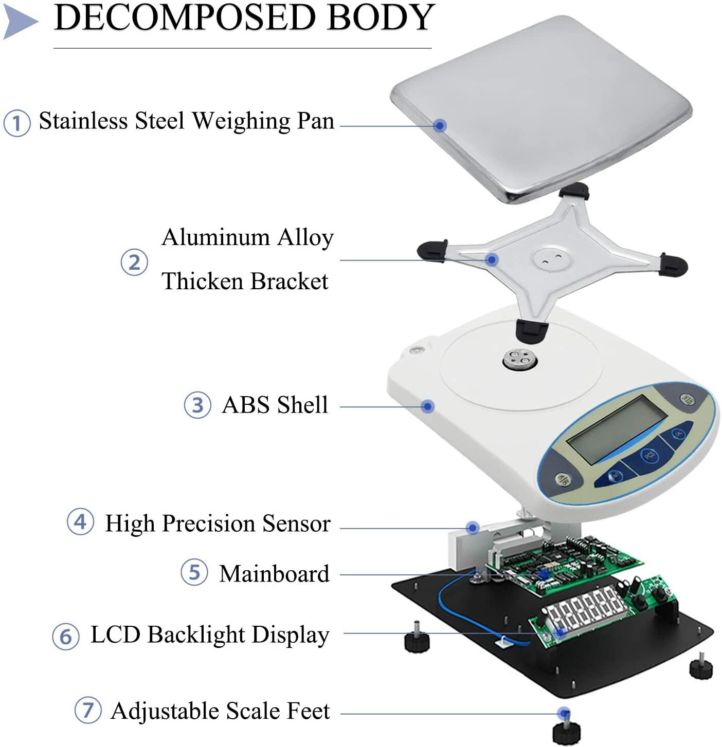 CGOLDENWALL High Precision Lab Analytical Electronic Balance Digital Precision