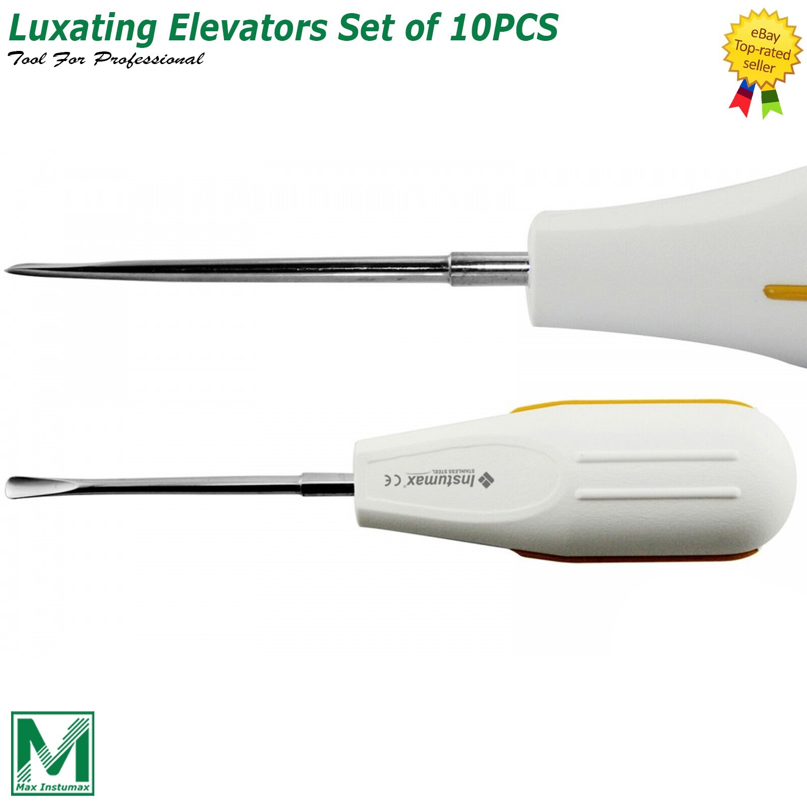 10 PCS White Dental Root Elevators Oral Surgery PDL Luxating Tooth loosening