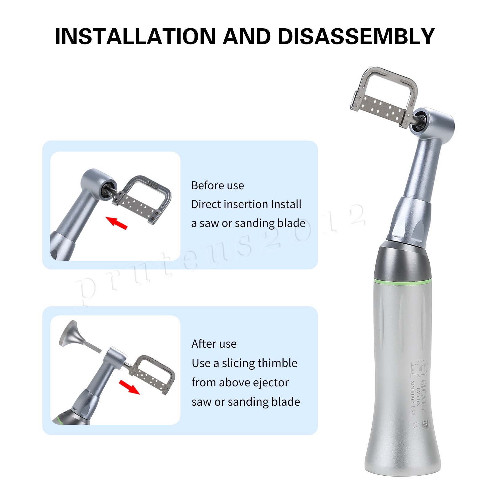 4:1 Reduction Reciprocating IPR Strips Contra Angle Handpiece Kit CICADA