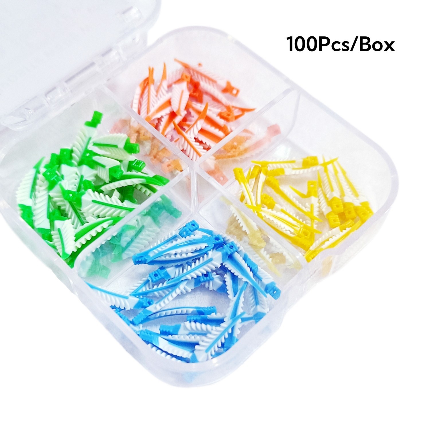 Dental Plastic Wave Shape Tooth Gap Composite Disposable Interdental Wedge Mixed