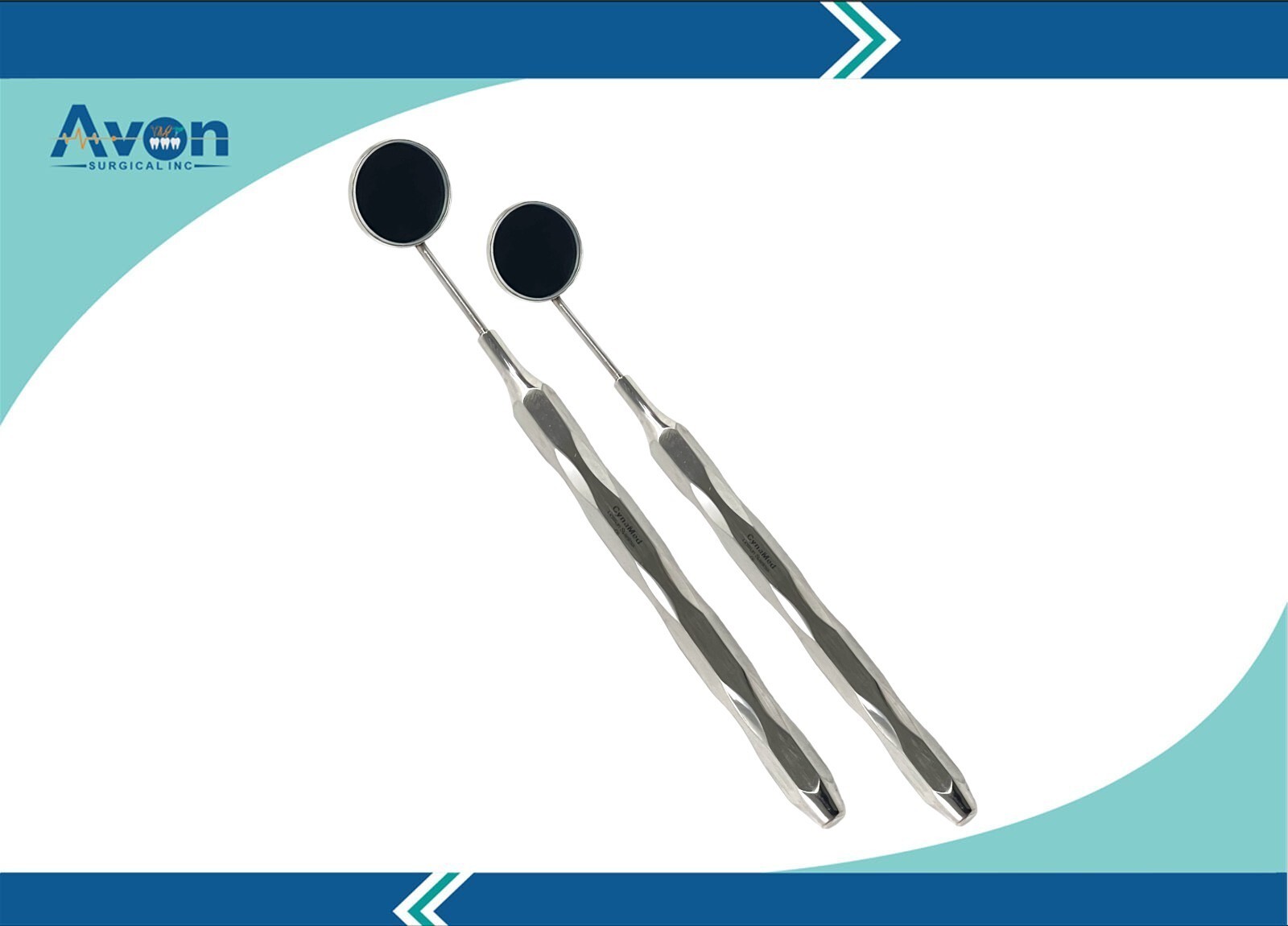 10 Pack – Oral Examination Mirror #5, Silver, Hollow Handle, Lightweight