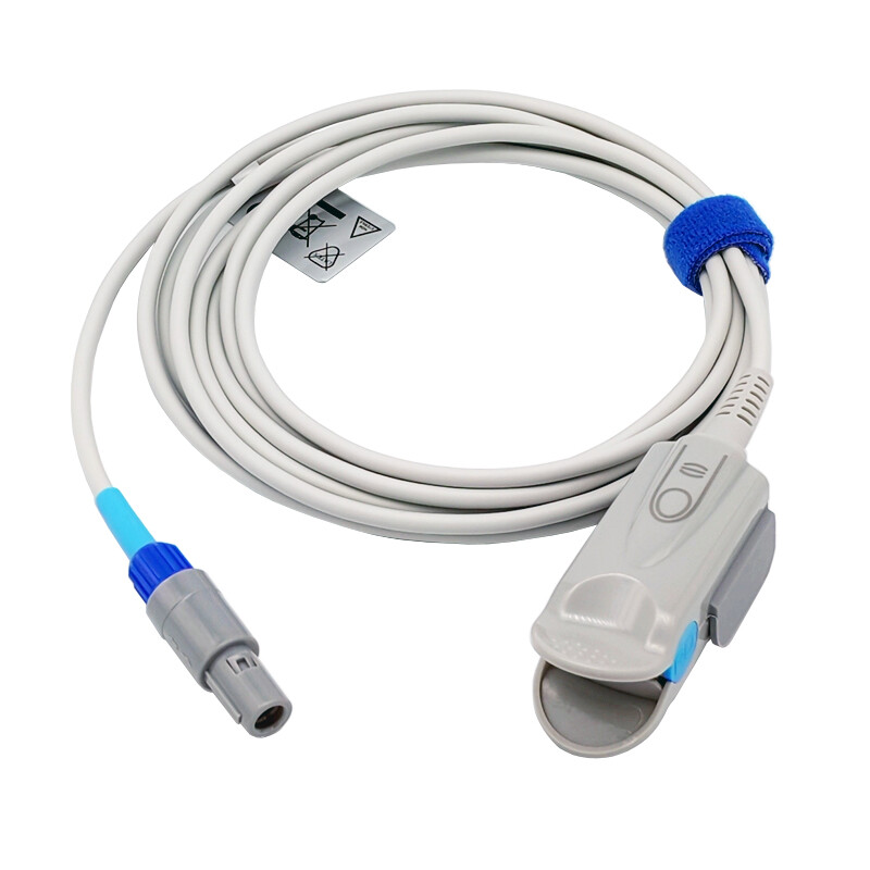 8pin Reusable Adult Finger Clip Tip Spo2 Sensor Cable for Edan M3 M8 M9 iM50 iM9
