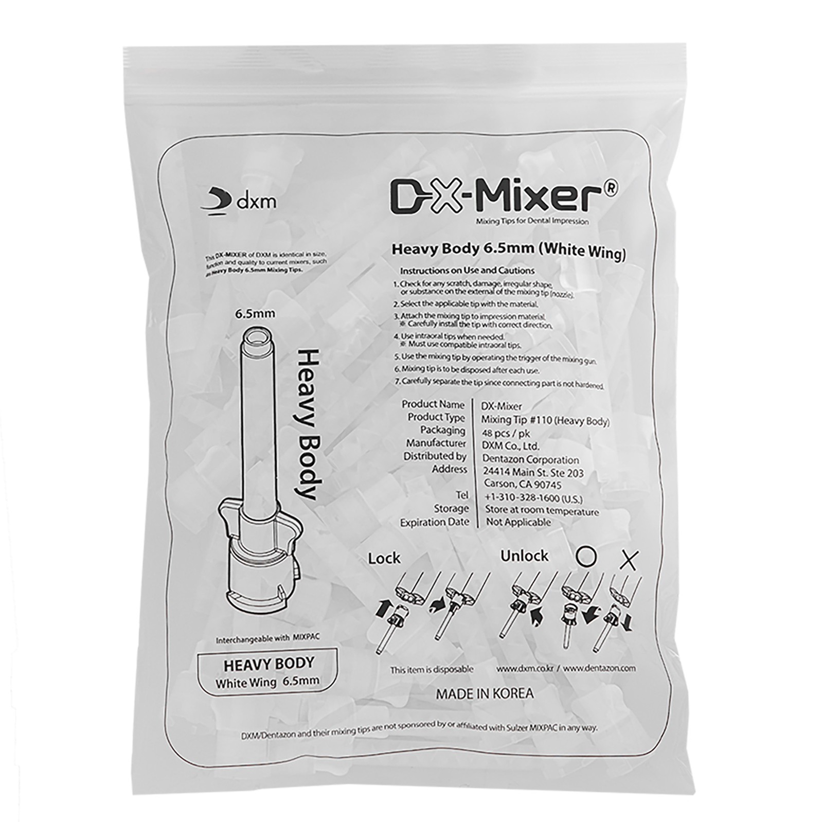 48Pcs/bag Dental HP Mixing Tips Impression Material VPS&PVS Made In Korea
