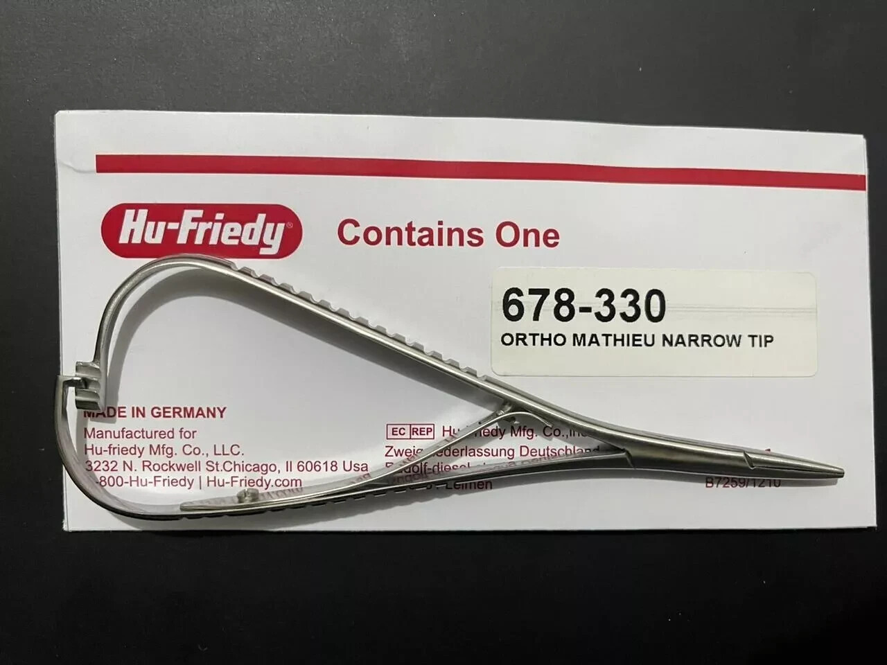 Lot of 3Pcs HU FRIEDY Mathieu Narrow Tip Orthodontic Plier | 678-330