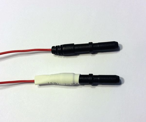 EEG Gold Cup Electrodes 18 Inch Wire with 1.5in DIN Plug Assorted Colors 20-pack