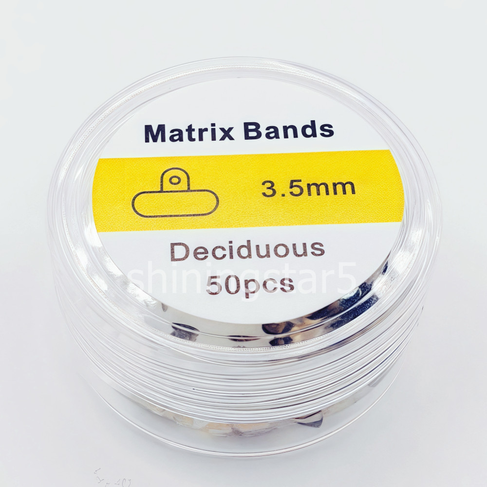 50 Pcs Dental Matrix Band 3D Hole Protrusions Matrices 3.5mm-6.5mm Contoured