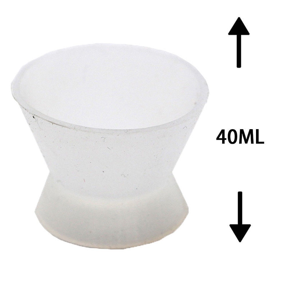 Dental Lab Rubber Mixing Bowls Cup Silicone No-Stick Flexible Bowl Acrylic S M L