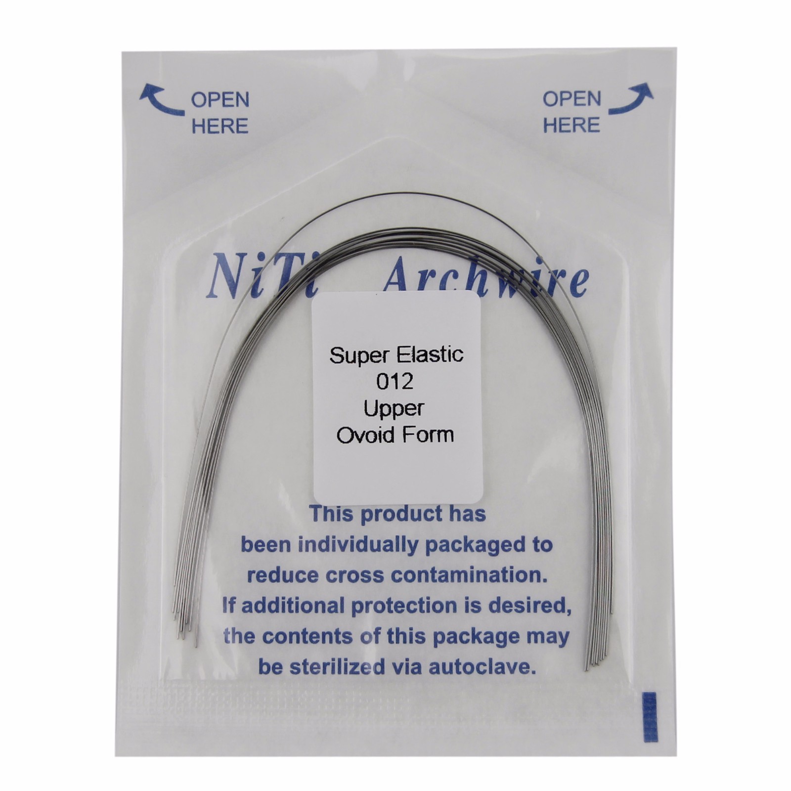 Dental Orthodontic Arch Wires Niti Super Elastic Round Ovoid Upper Lower 014 016