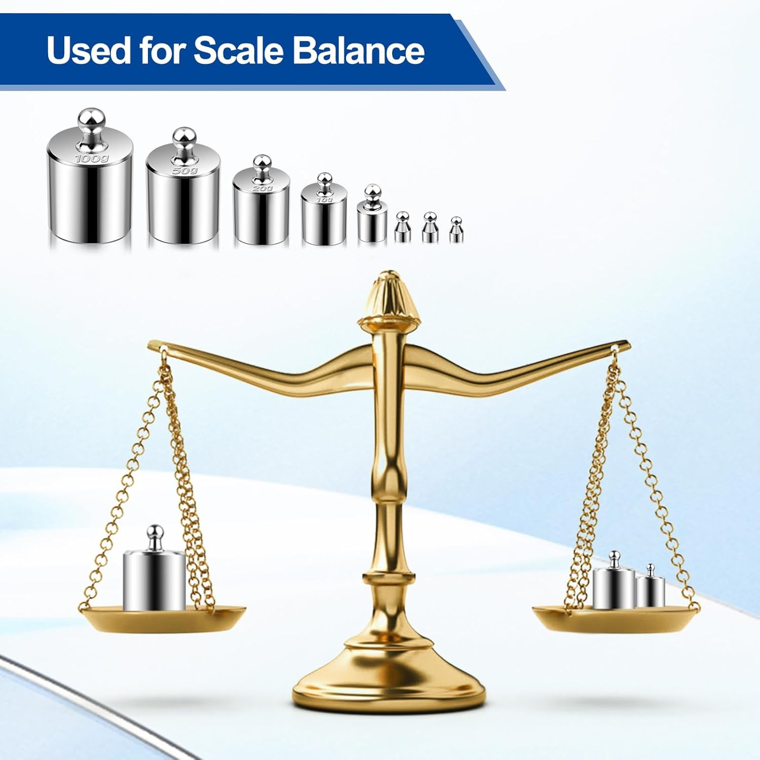 Calibration Weights for Digital Scale, 10Mg – 100G Gram Weights Kit, Precision S