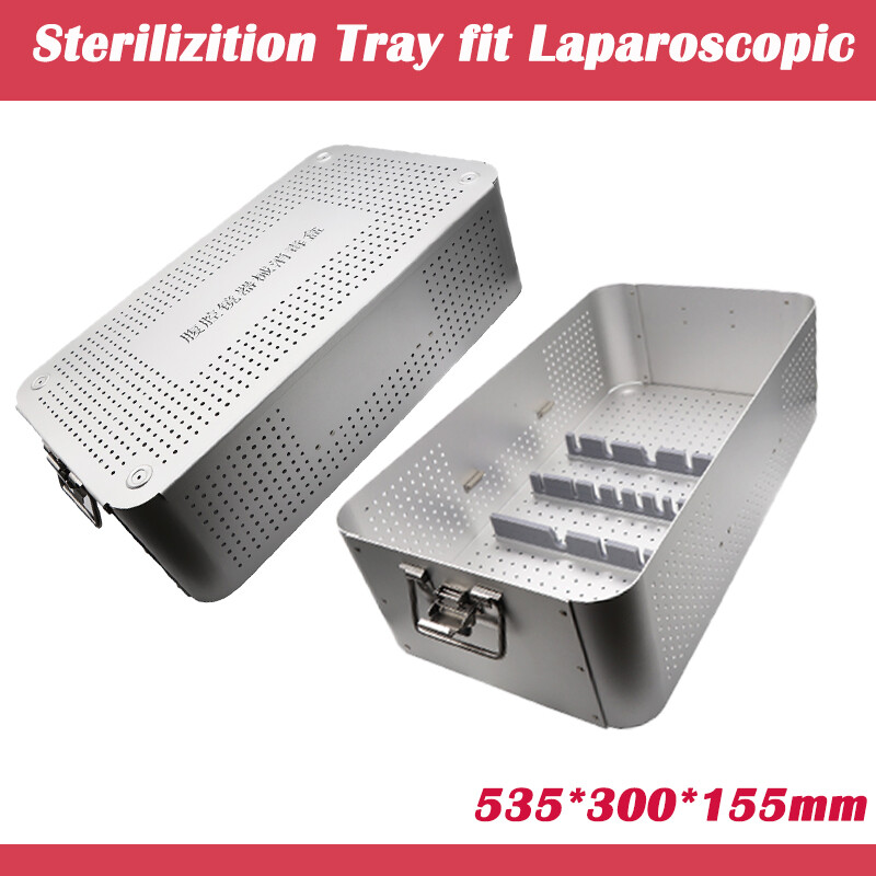 Aluminum surgical sterilization Case Tray Disinfection Box for laparoscopic Tool