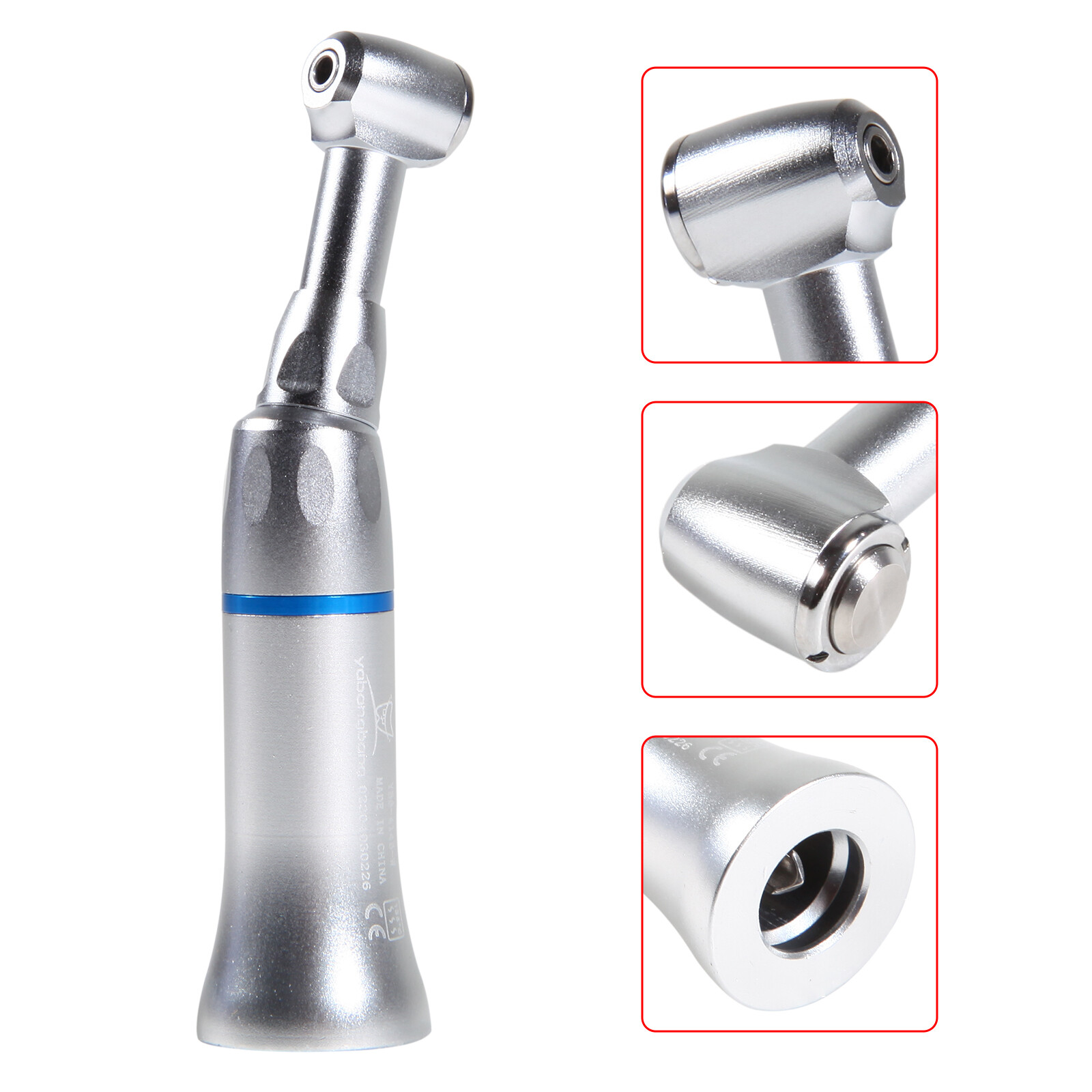 Push Button Contra Angle Air Motor 4Holes Slow Low Speed Handpiece YAD Dental