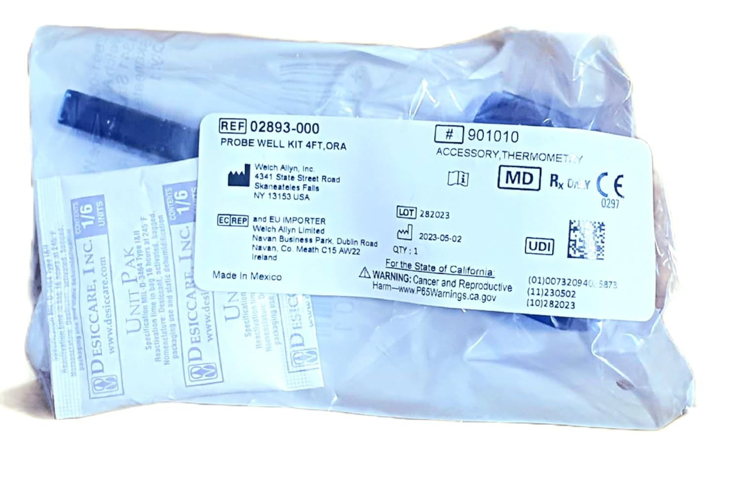 02893-000 4FT PROBE WELL KIT, ORAL, WELCH ALLYN – 1EA