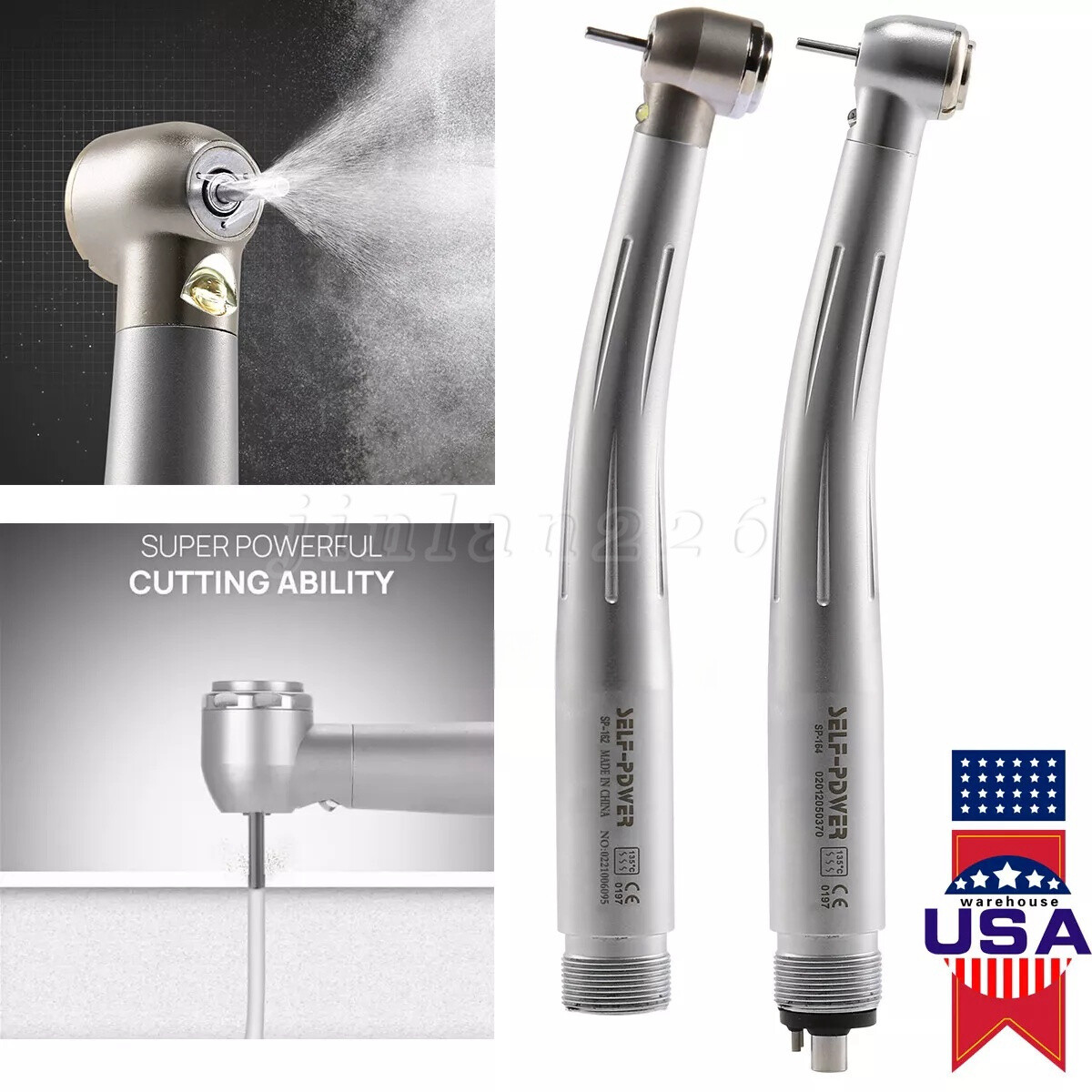 E-generator Dental LED Fiber Optic High Speed Handpiece SP-164/162 KaV Style