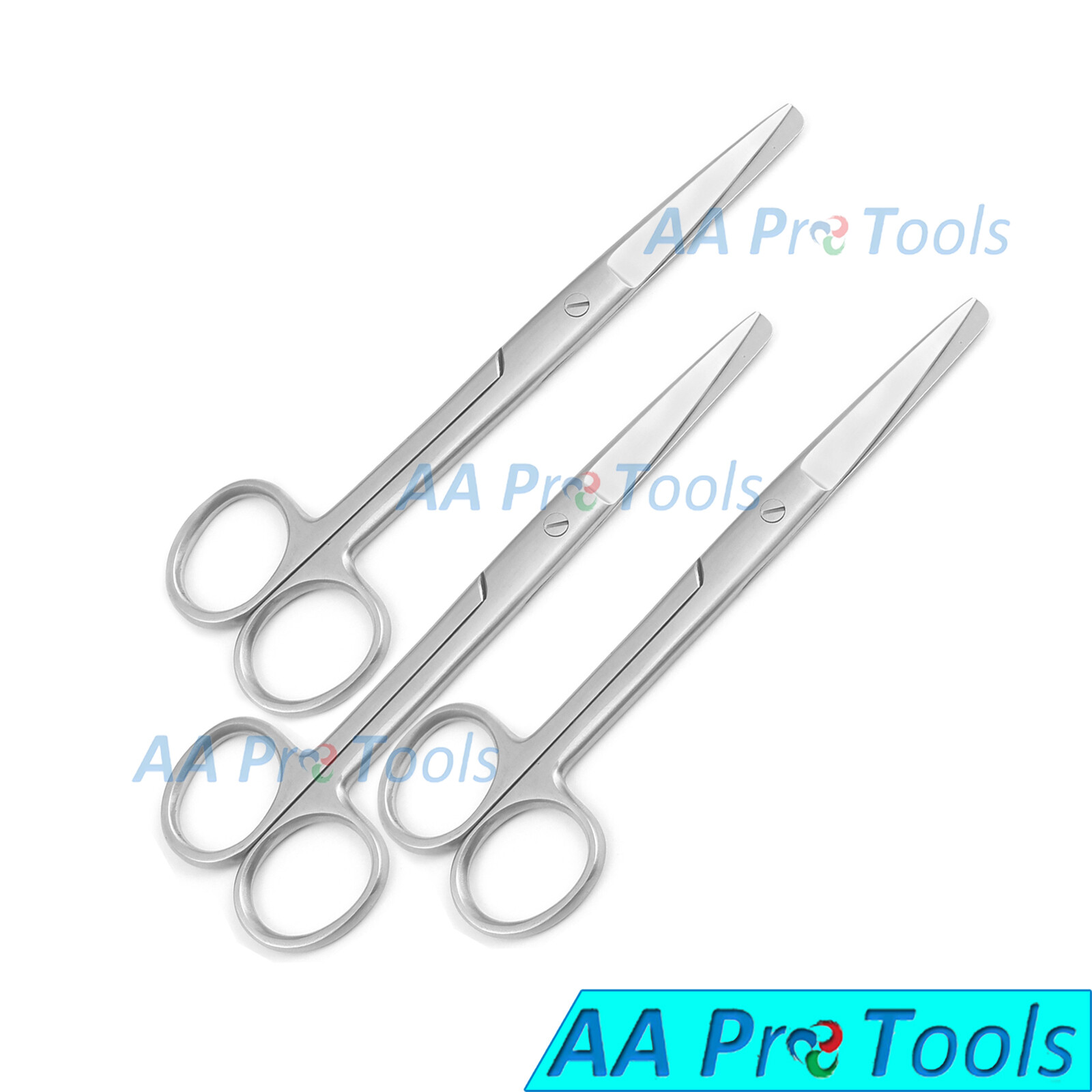 12 Pcs O.R Grade Dressing Scissors Medical 5.5″ (Sharp/Blunt Blades) Straight SS