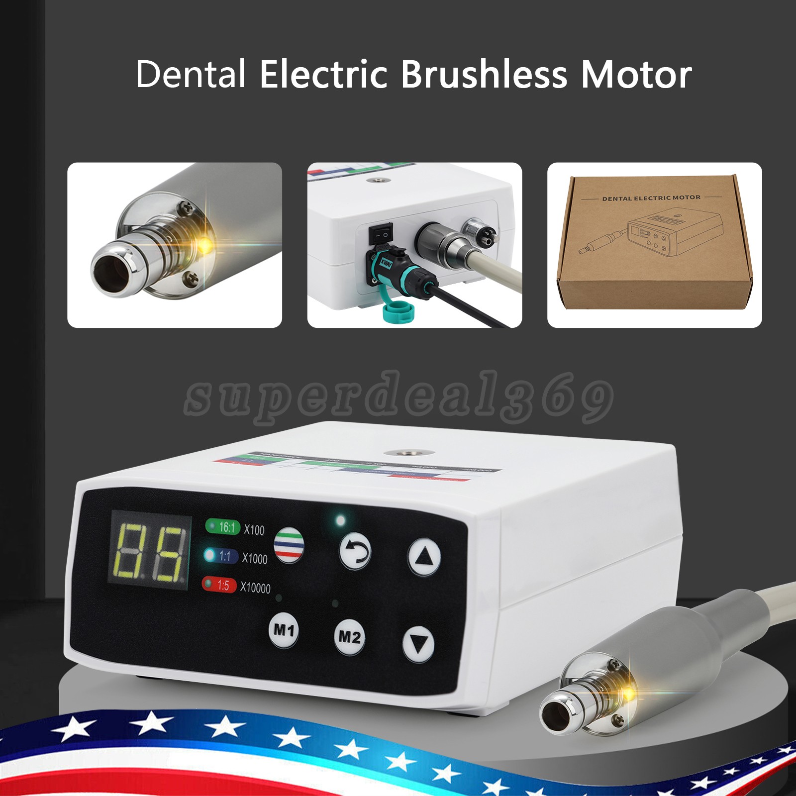 Dental Brushless LED Electric Micro Motor Fit NSK E-Type 1:1/16:1/1:5 Handpiece