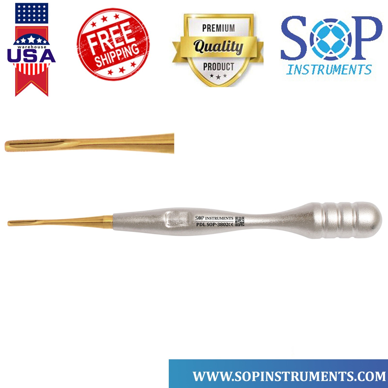 Dental Bone Graft Packer Compactor Plugger Serrated Tips by SOP Instruments