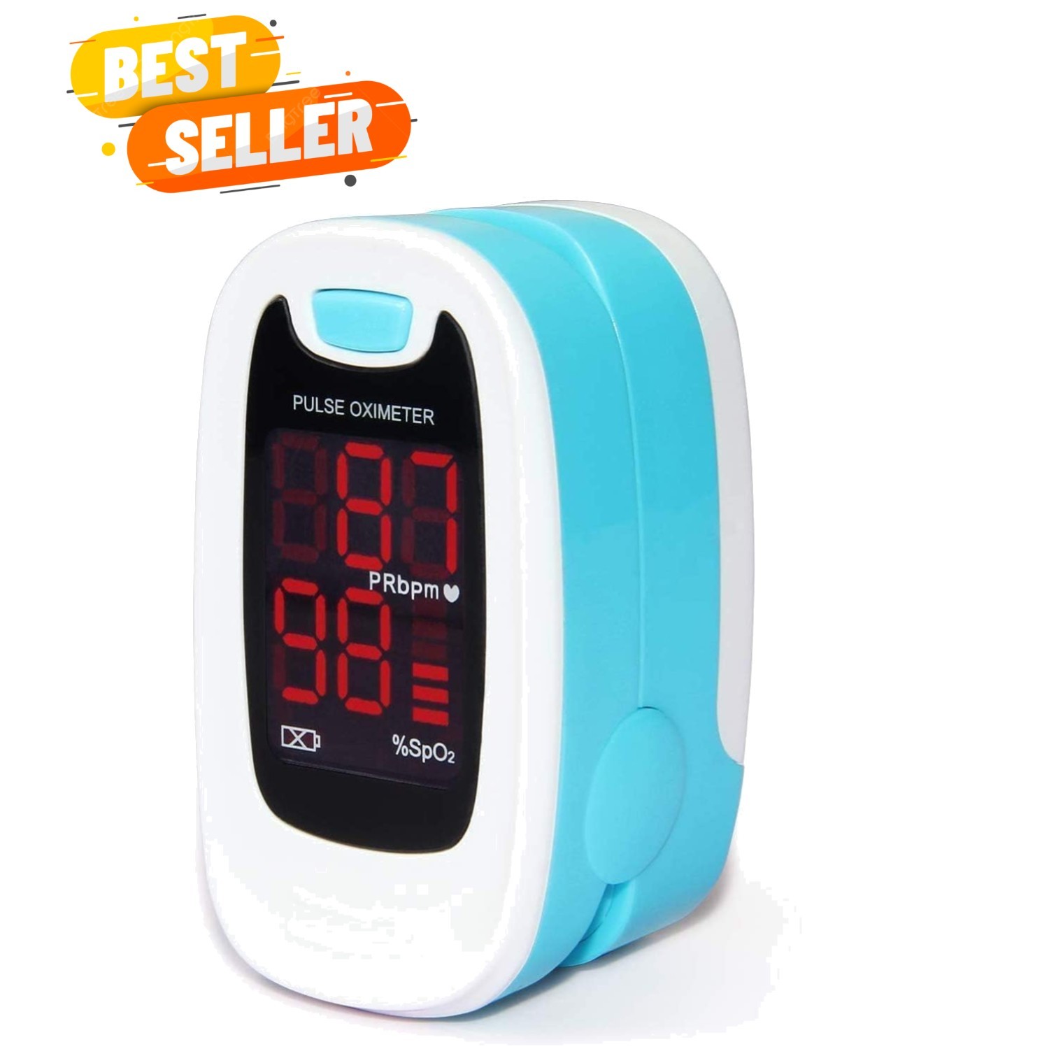 LED Pulse Oximeter,SpO2 and PR Value Waveform Blood Oxygen, Neck/Wrist Cord