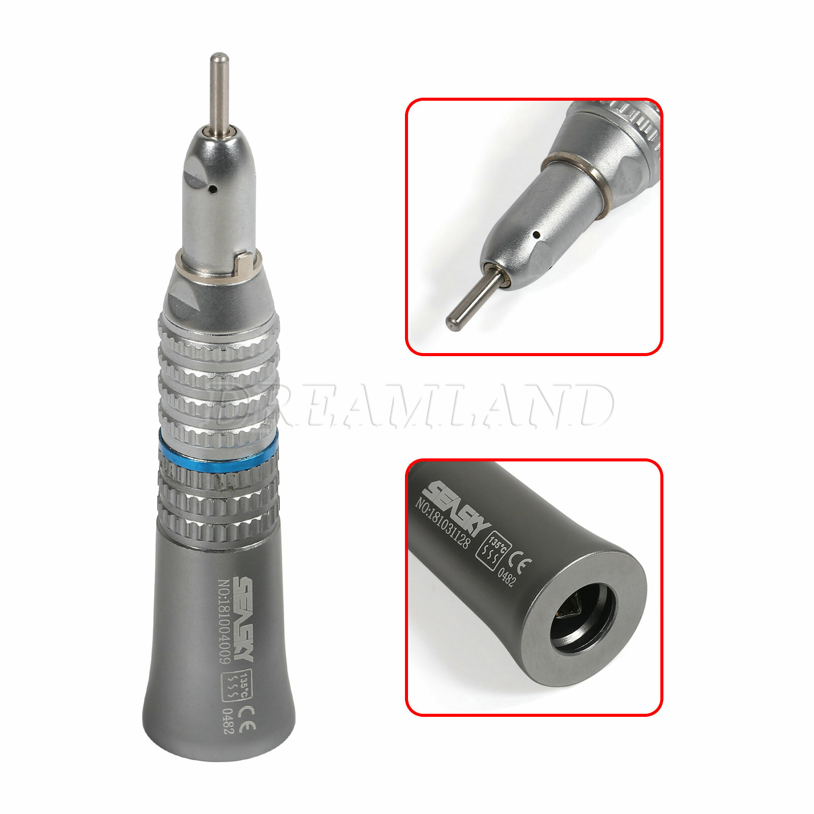 SEASKY Dental Straight Slow Low Speed Handpiece Nosecone 1:1 fit NSK E-type Caa