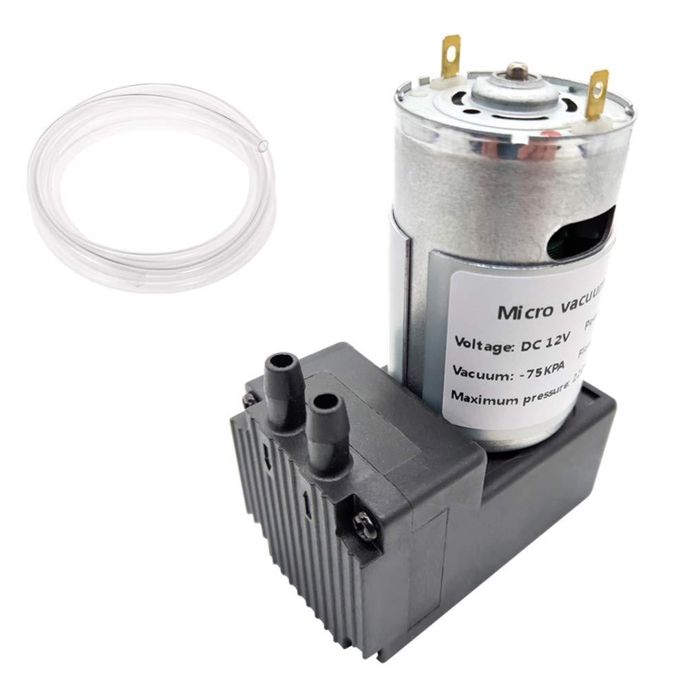 Vacuum pump DC 12V 12W, micro diaphragm pump air compressor -75KPA vacuum deg…