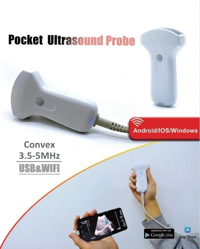color doppler linear/convex 128 Elements Wireless Ultrasound Probe